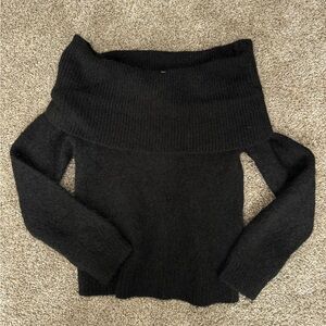 Elegant Black Off-Shoulder Sweater - Sezane - NWT - XS
